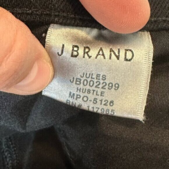 J Brand | Black Jules Straight Leg High Rise Denim Jeans Size 32 - Picture 11 of 11